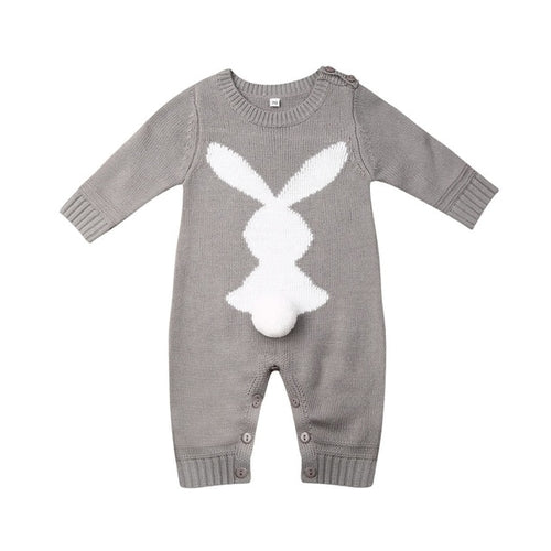 0 24M Newborn Baby Boy Girl Rompers Bunny Knitted
