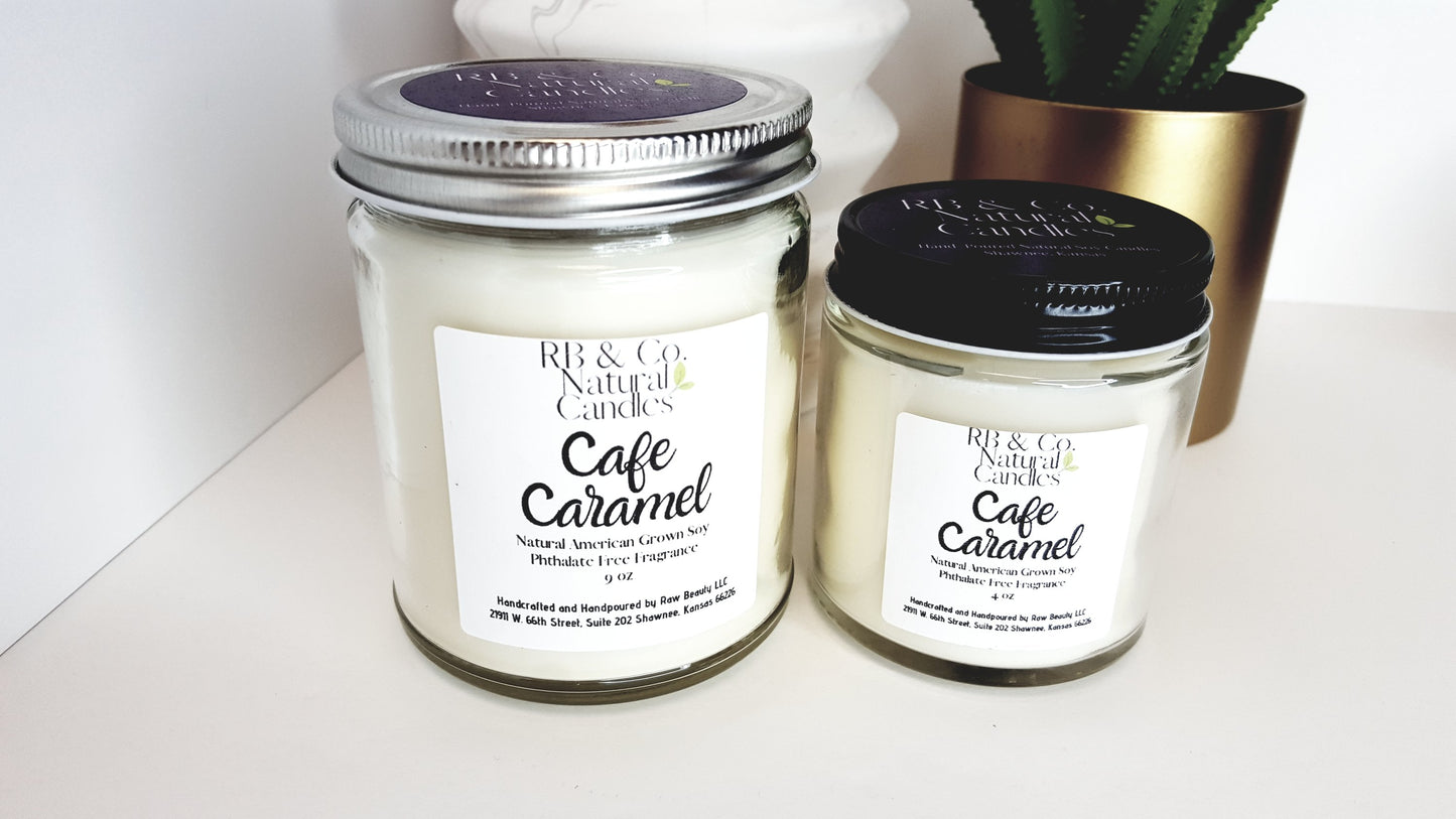 Cafe Caramel | Natural Soy Candle | Hand-Poured and Hand-crafted