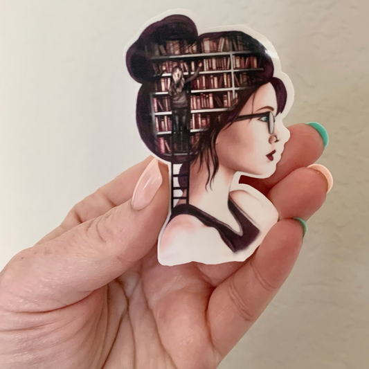 Books On The Brain Lightskinned  Sticker/Magnet