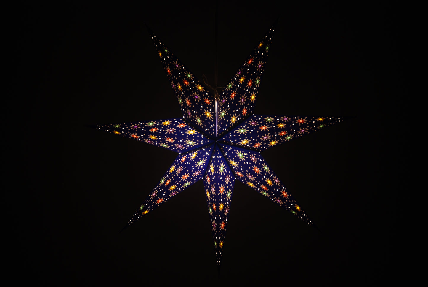 Spirit: Deep Blue - Handmade 7 Pointed Paper Star Lantern